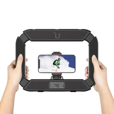 ULANZI U200 Smartphone and Camera Cage with Lighting – Light ( Black )