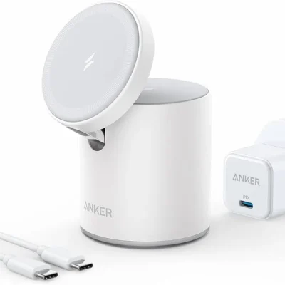 ANKER 623 MagGo Magnetic Wireless Charger 2 in 1 Charging Station – White (Tekli Exclusive)