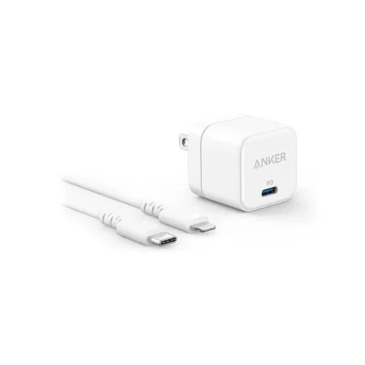 ANKER PowerPort III 20W Cube Combo – USB-C Adapter + Lightning Cable ( White )