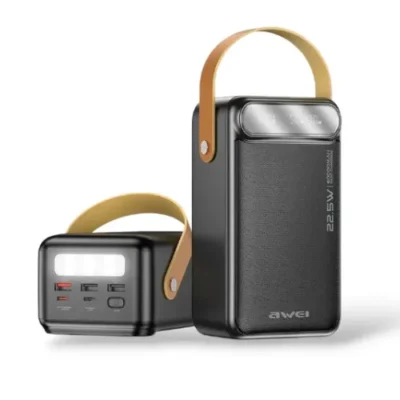 AWEI P101K 60,000mAh – 22.5W Fast Charging Outdoor Power Bank ( Black )