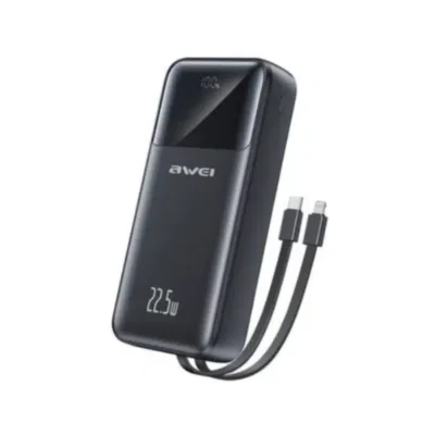 AWEI P107K 20,000mAh – 22.5W 5-in-1 Fast Charging Power Bank ( Black )