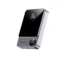 AWEI P39K 10000mAh – Magnetic Wireless Fast Charging Power Bank ( Grey )