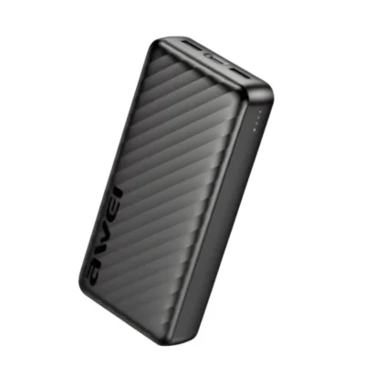 AWEI P6K Pro 20,000mAh – 22.5W PD & QC Super Fast Charging Power Bank ( Black )