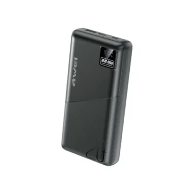 AWEI PA-37 20000mAh – 22.5W PD Fast Charging Digital Power Bank ( Black )