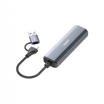 LDNIO DS-124UC 2-in-1 USB & Type-C Hub