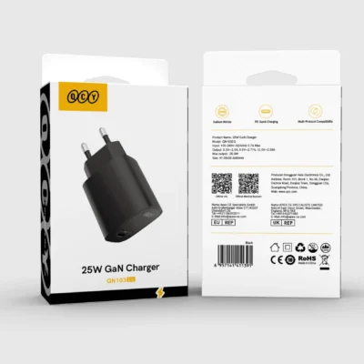 QCY 25W GaN Adapter – GN103EG ( Black )