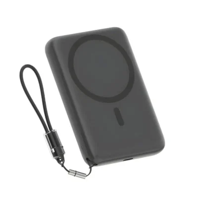 QCY PBW10A 10000mAh 22.5W – Magnetic Wireless Power Bank (Gray )