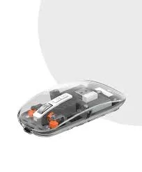 WiWU WM105 Crystal Magnetic Wireless Mouse -Transparent Triple Mode (Black, Blue)